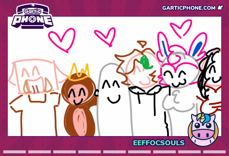 Gartic Phone Drawing of some people in the Quick Draw Goobers group by silvxrsouls.